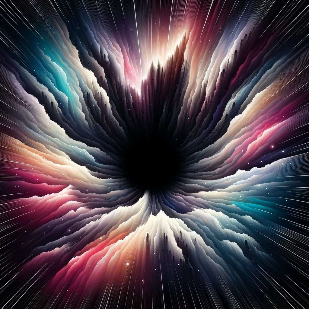 a representation of anxiety, digital art made from colorful gradients, airbrush